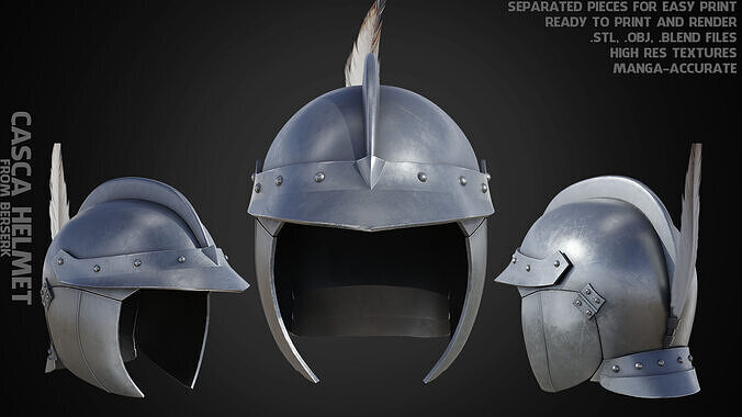 Berserk Casca Helmet for Cosplay 3D print model