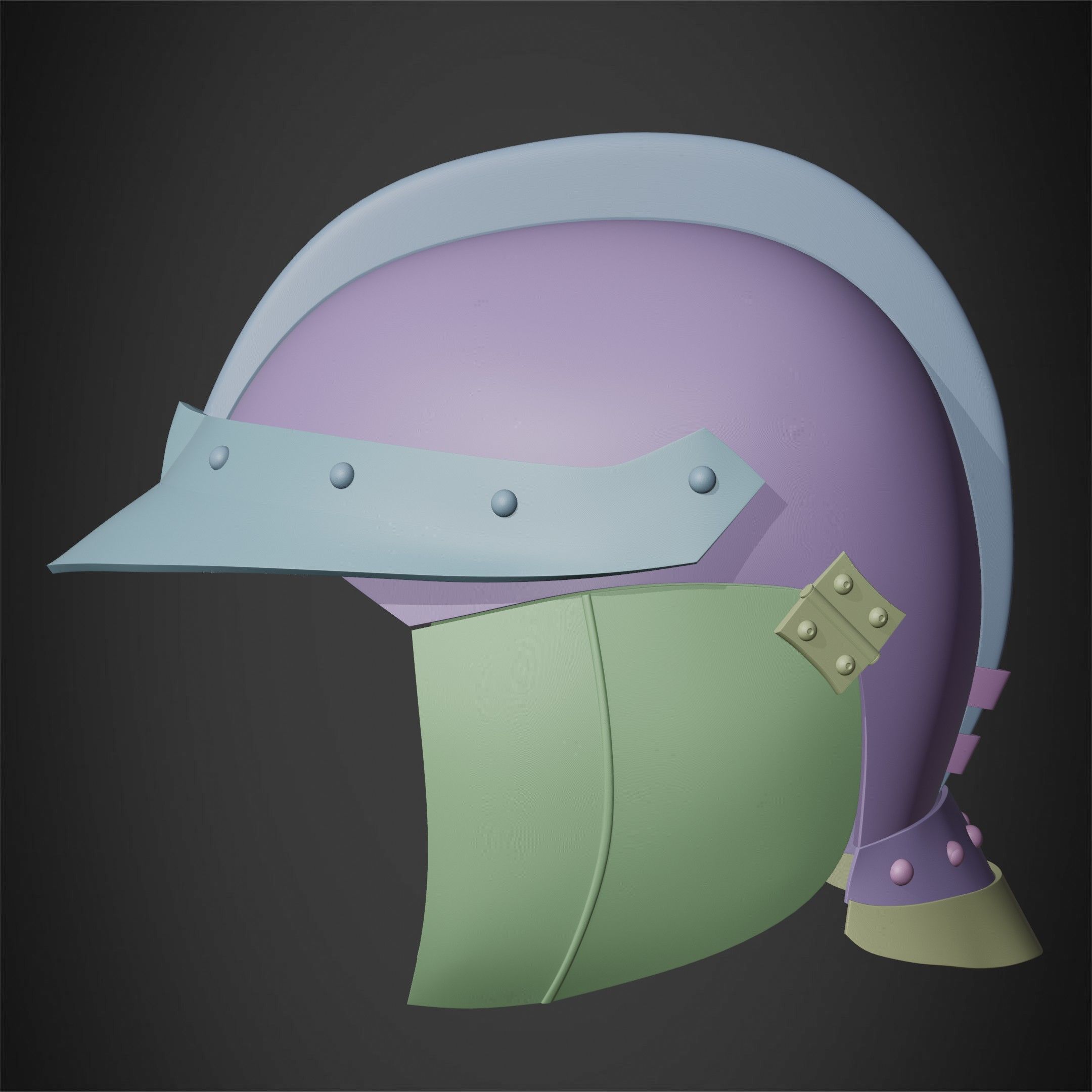 Berserk Casca Helmet for Cosplay 3D print model_19