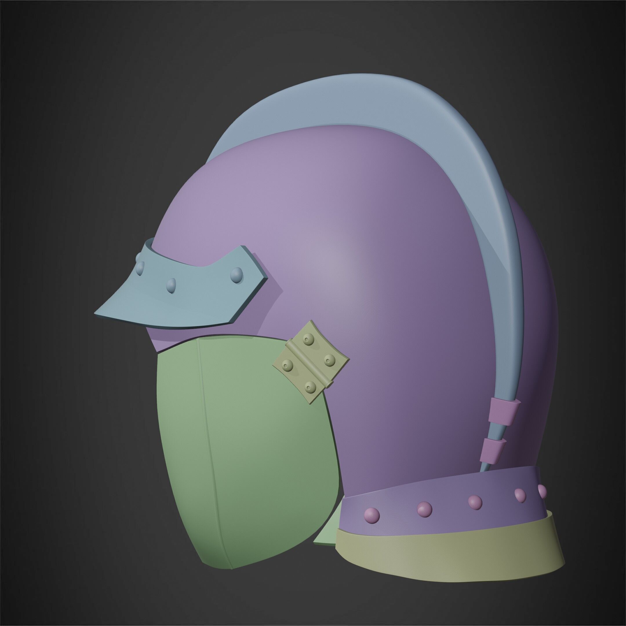 Berserk Casca Helmet for Cosplay 3D print model_21