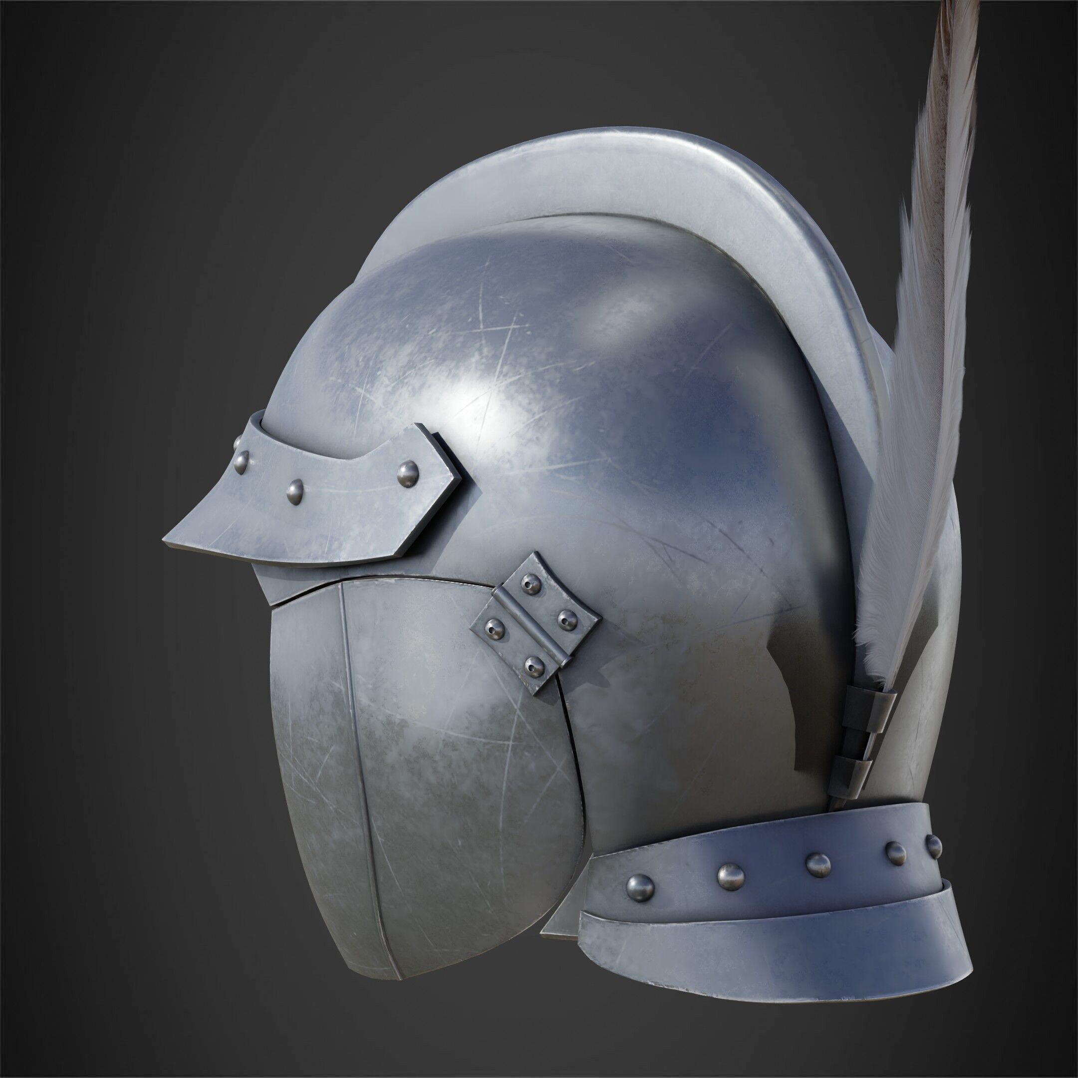 Berserk Casca Helmet for Cosplay 3D print model_6
