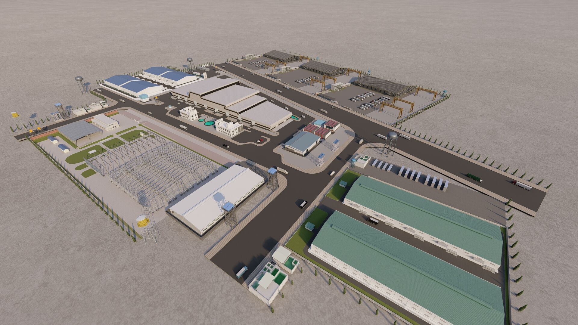 Industrial Factory-Factory building 3D model_7