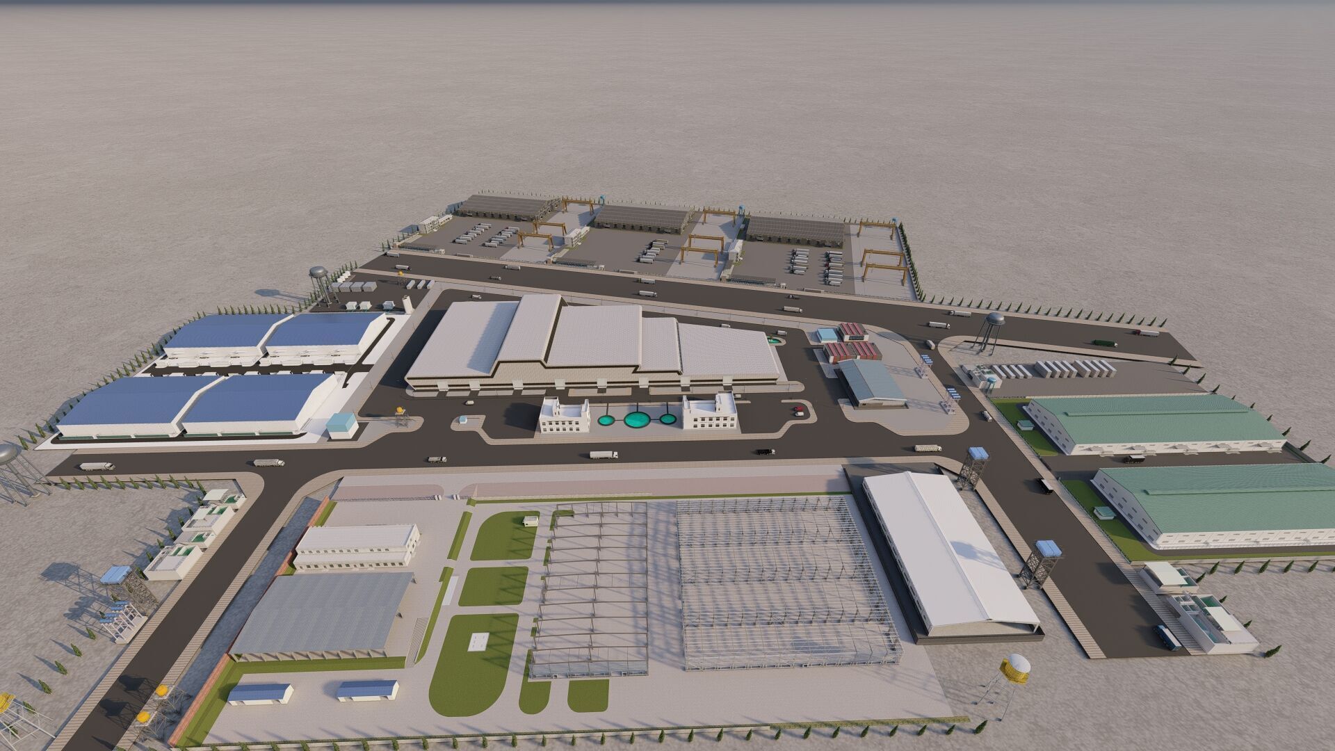 Industrial Factory-Factory building 3D model_1