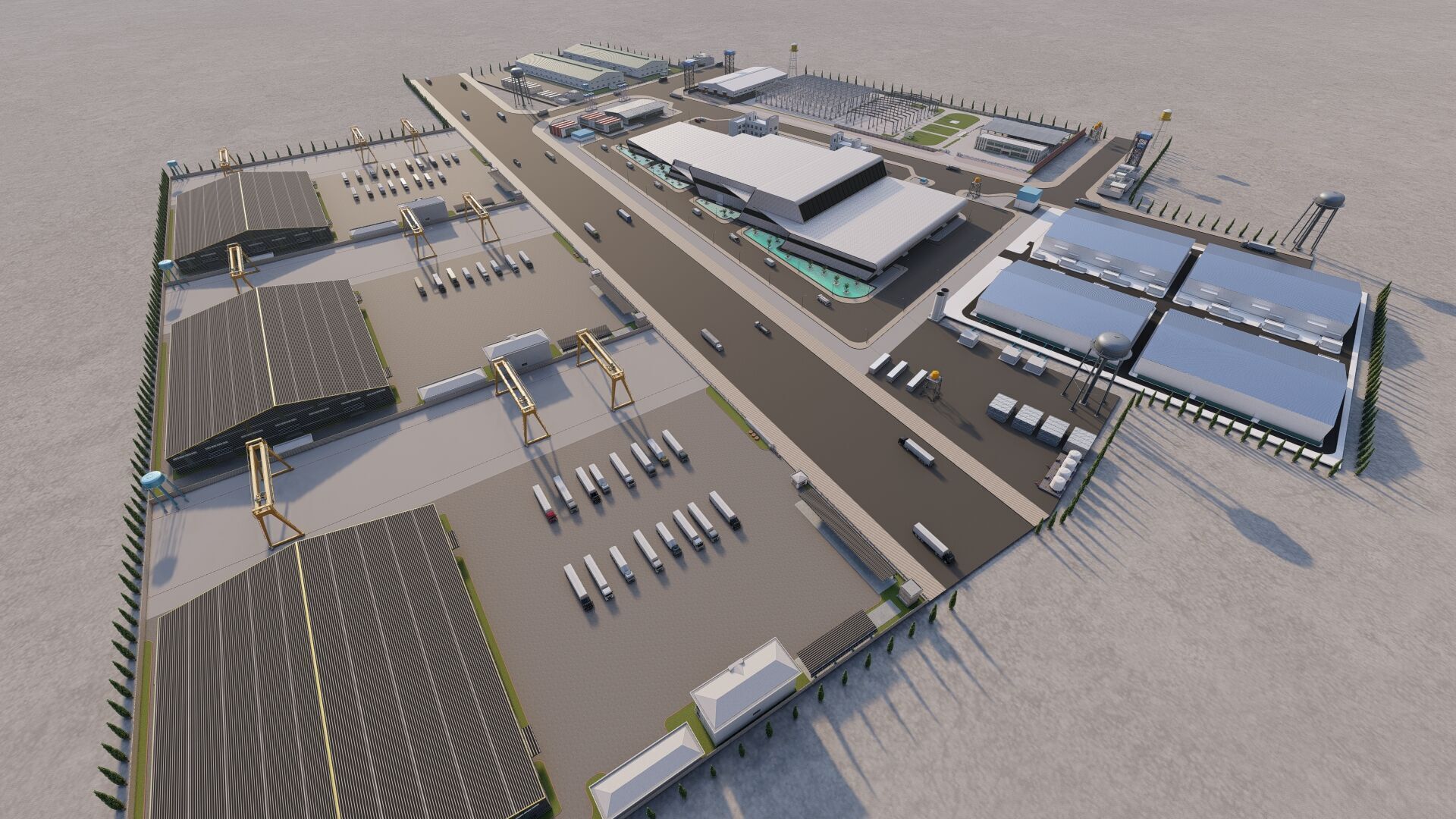 Industrial Factory-Factory building 3D model_4