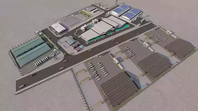 Industrial Factory-Factory building 3D model