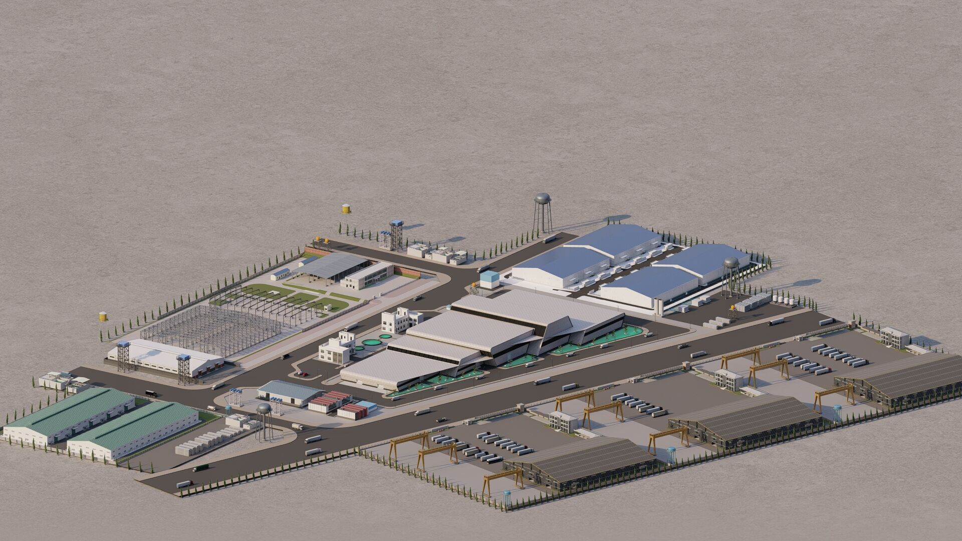 Industrial Factory-Factory building 3D model_5