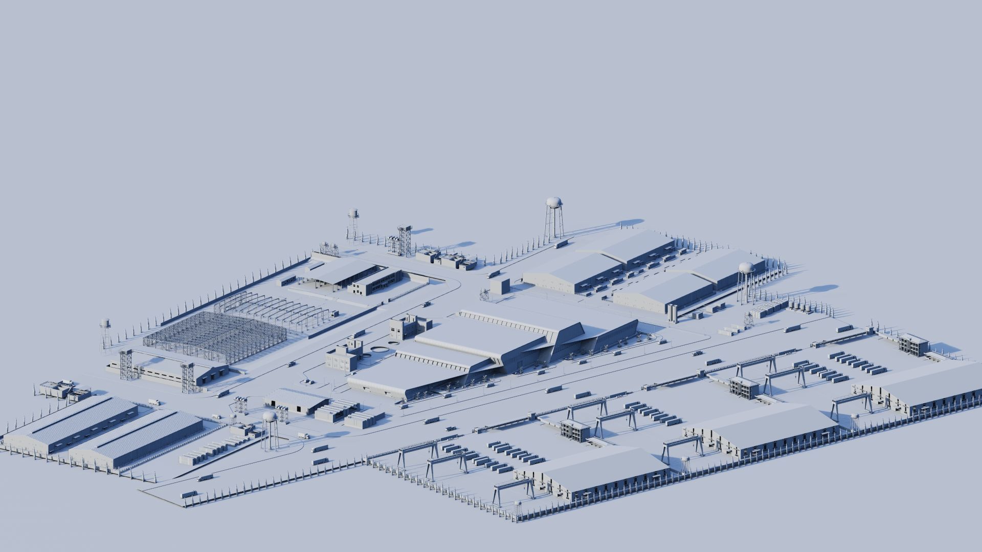 Industrial Factory-Factory building 3D model_24