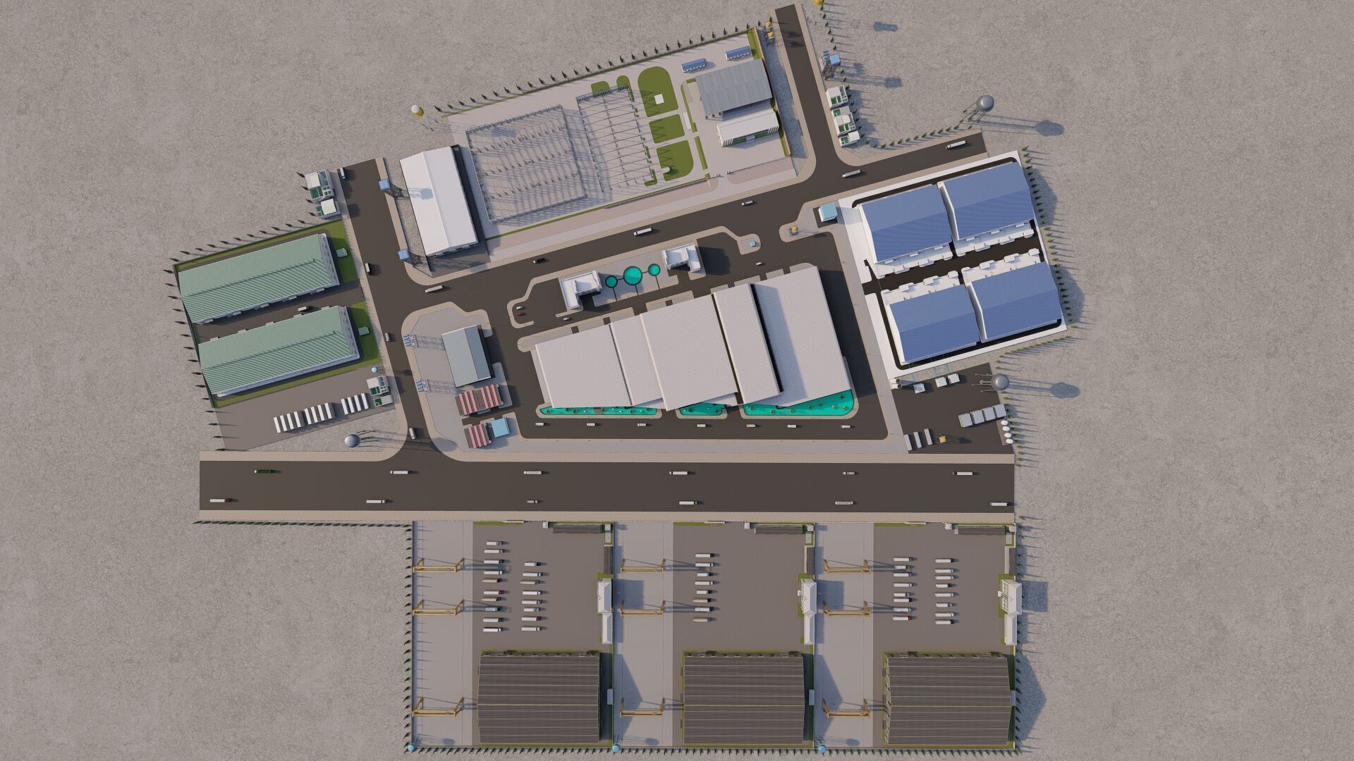 Industrial Factory-Factory building 3D model_3