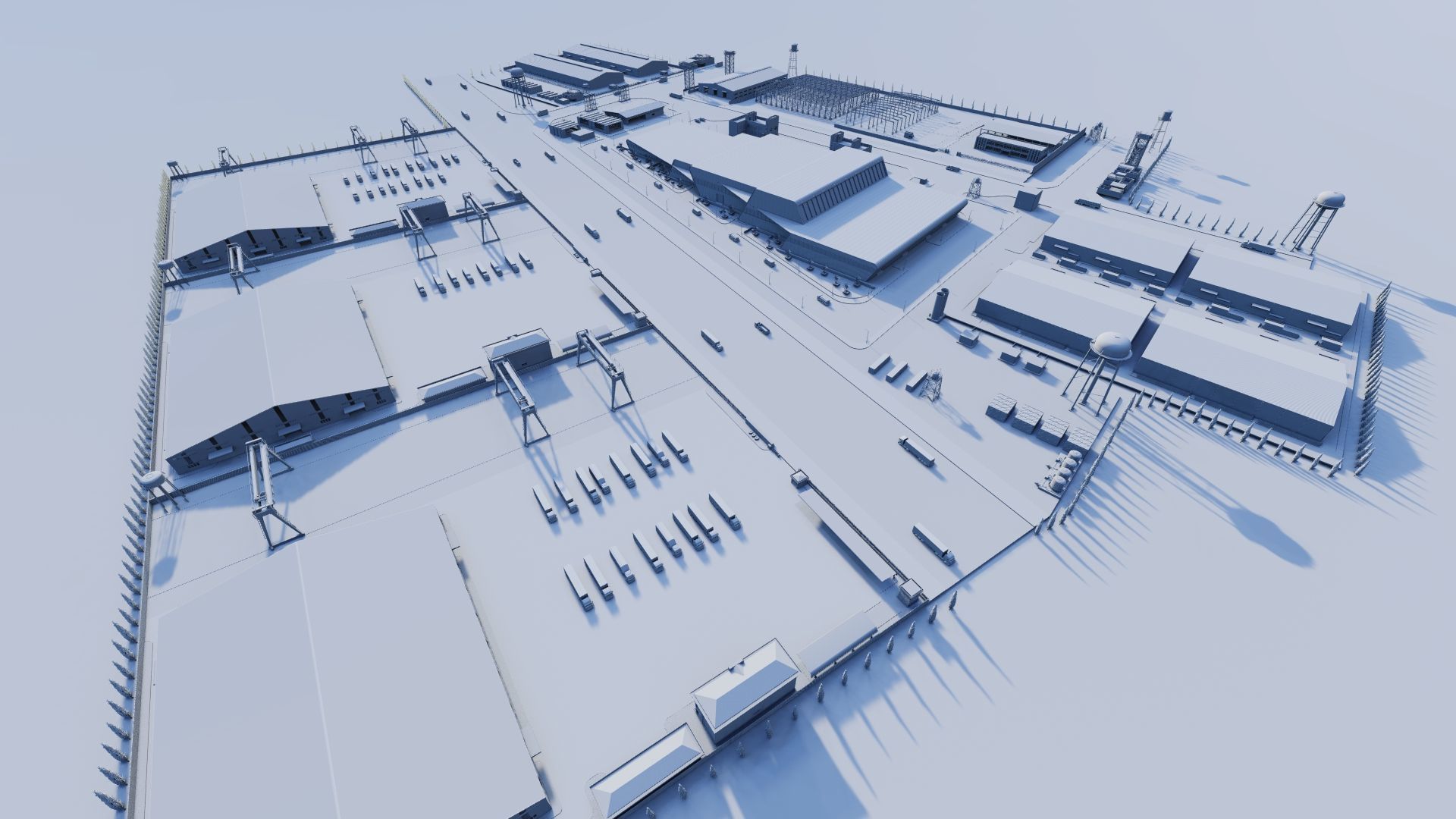Industrial Factory-Factory building 3D model_22