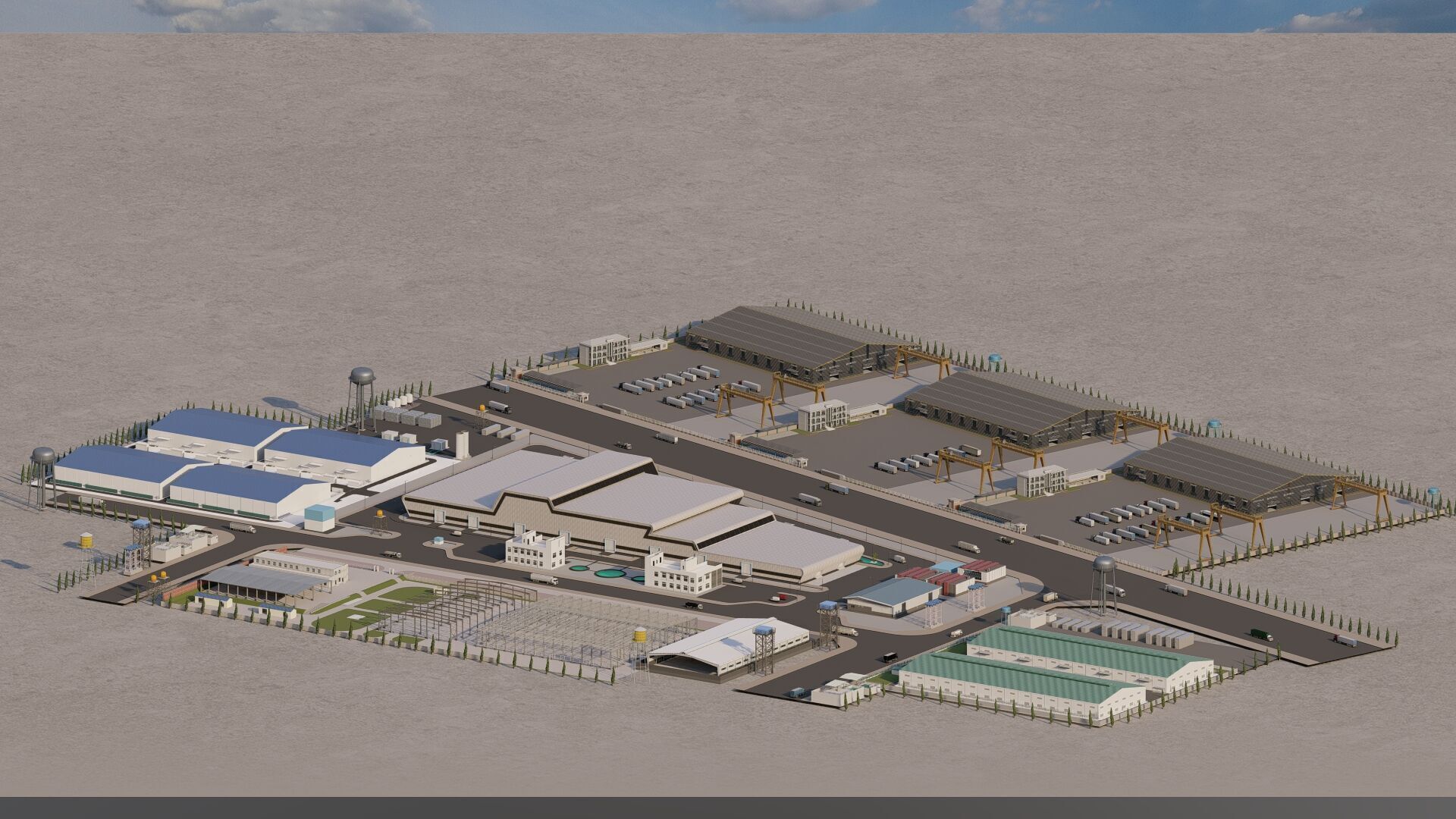 Industrial Factory-Factory building 3D model_17
