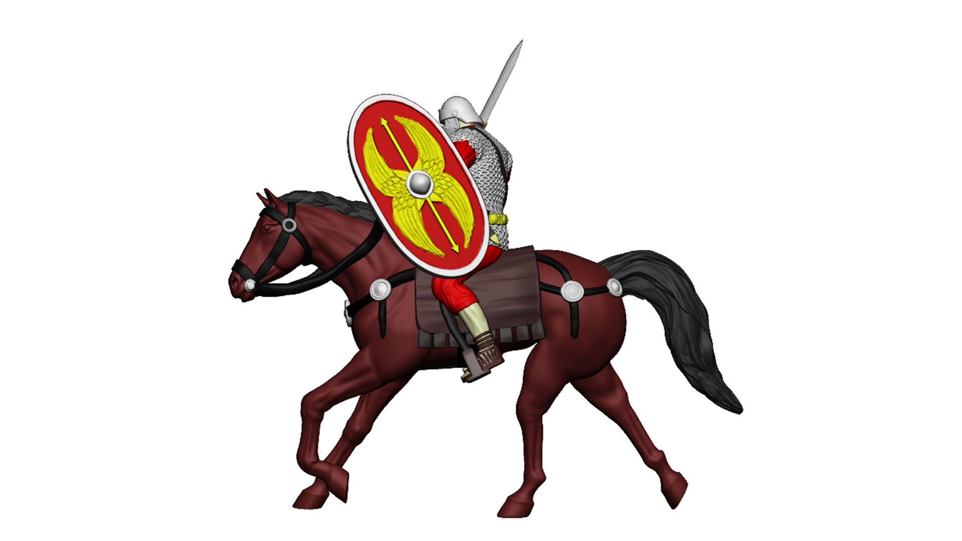 Roman cavalry 4 3D print model_5