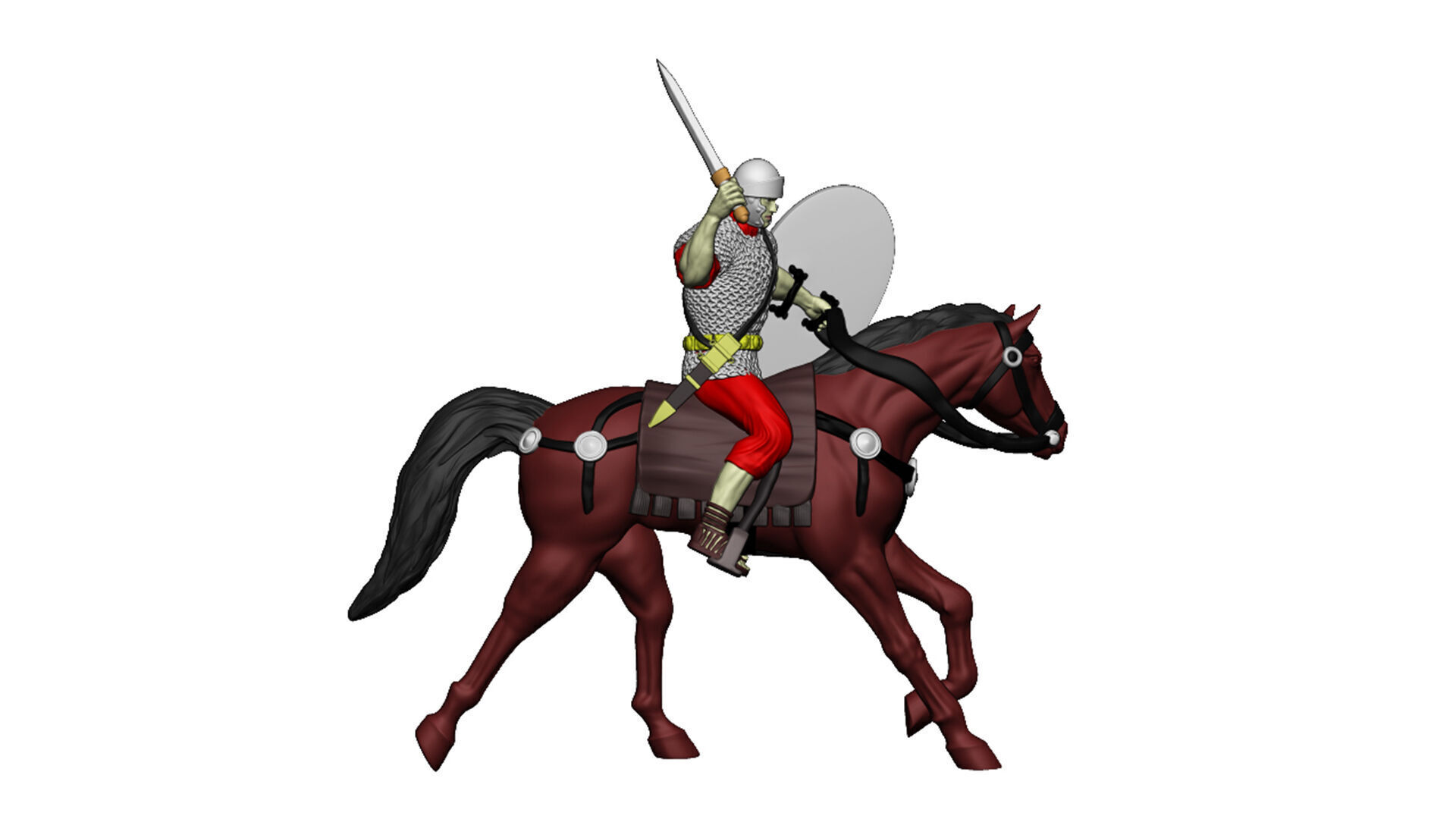 Roman cavalry 4 3D print model_7