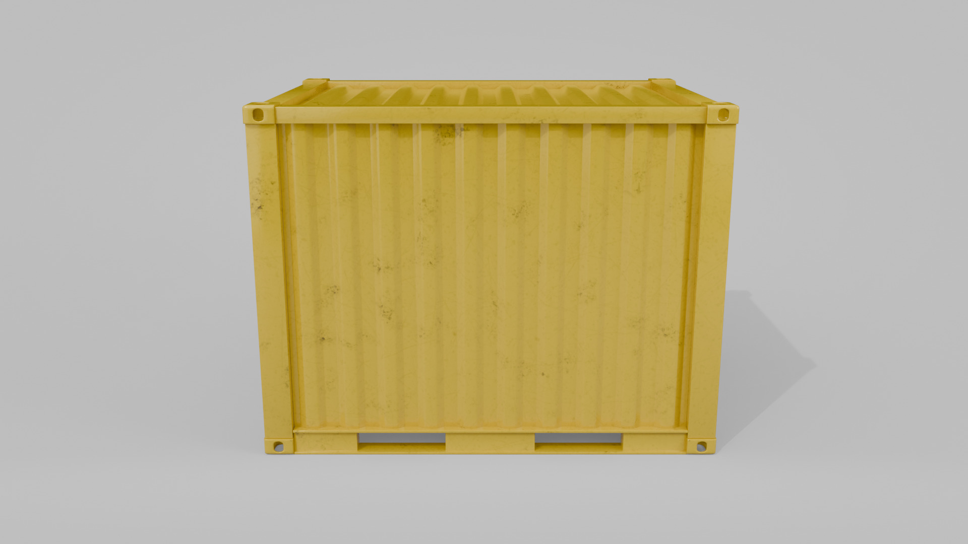 10ft Modified Shipping Container Room - Versatile Modular Space Low-poly 3D model_5