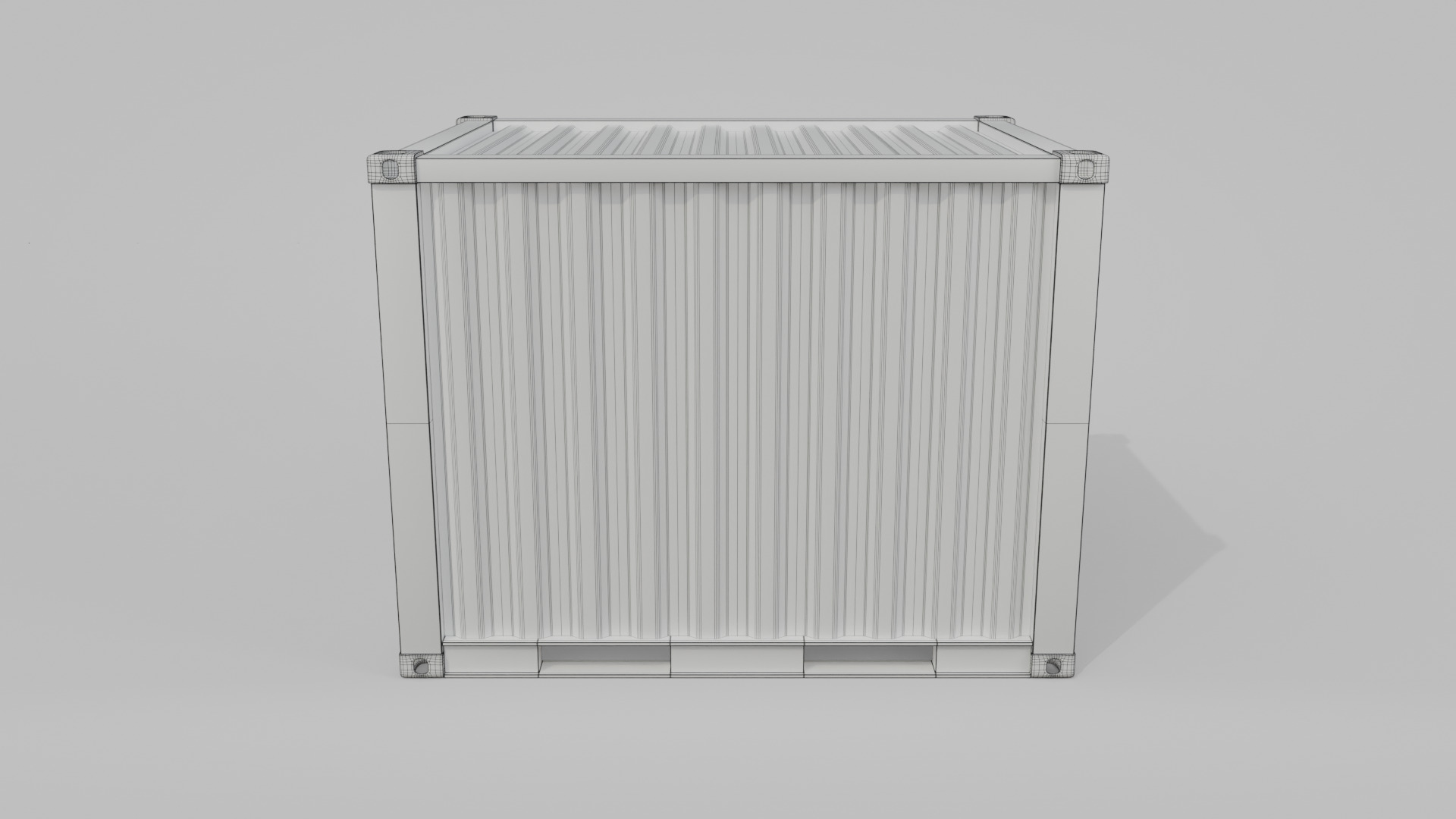 10ft Modified Shipping Container Room - Versatile Modular Space Low-poly 3D model_17