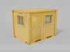 10ft Modified Shipping Container Room - Versatile Modular Space Low-poly 3D model_1