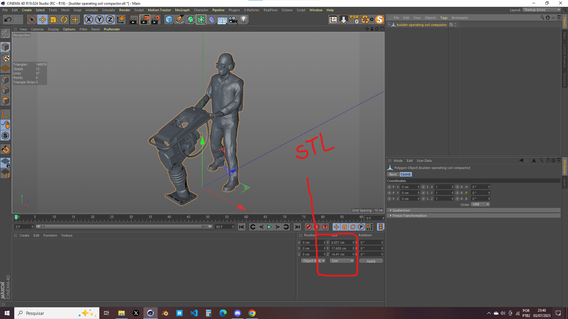 Builder Operating Soil Compactor 3D model_13