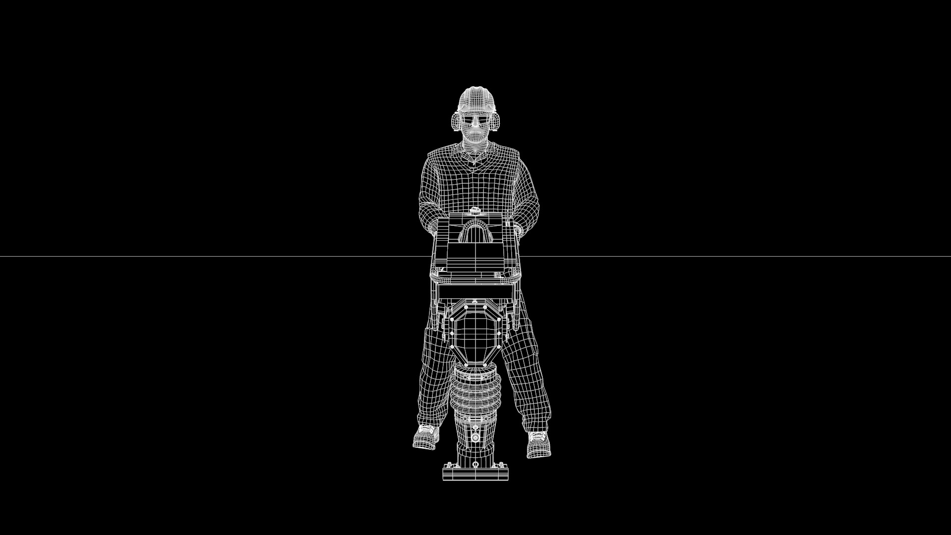 Builder Operating Soil Compactor 3D model_10