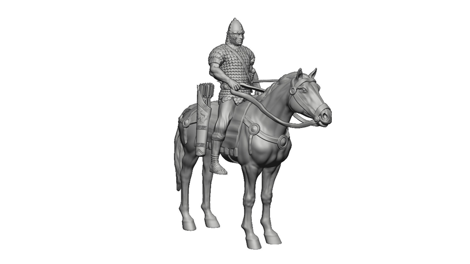 Roman cavalry Archer 2 3D print model_2