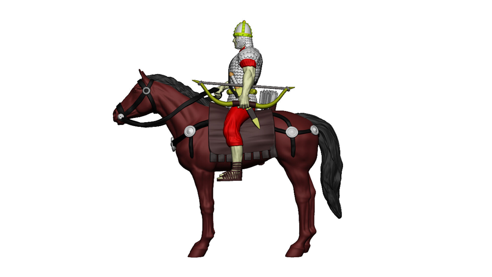 Roman cavalry Archer 2 3D print model_7