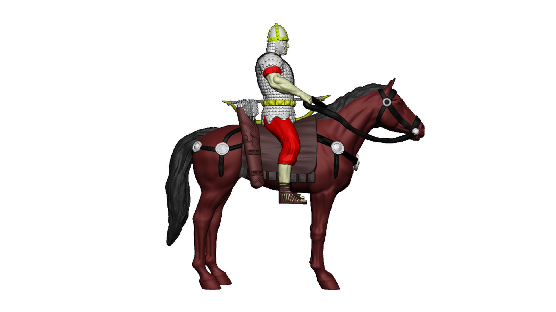 Roman cavalry Archer 2 3D print model_6