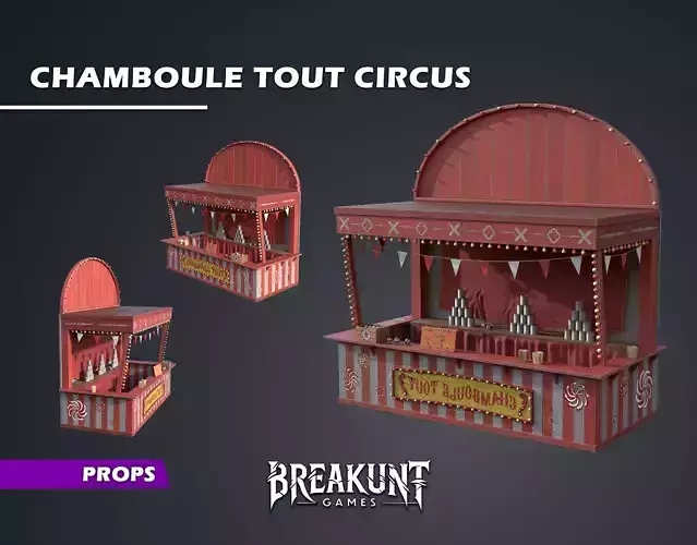 Chamboule Tout Circus - 3D Model High Poly 