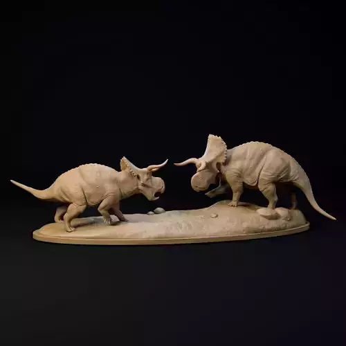 Nasutoceratops standoff 1-35 scale pre-supported dinosaur 3D print model