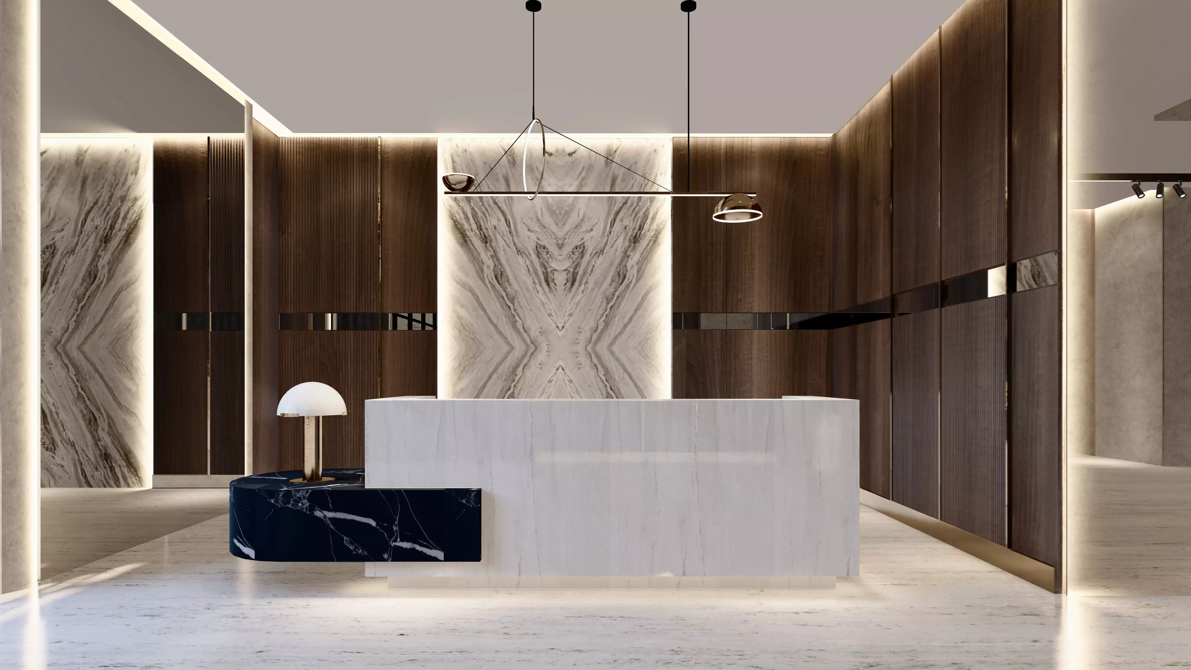 Modern hotel lobby sketchup design 3D model