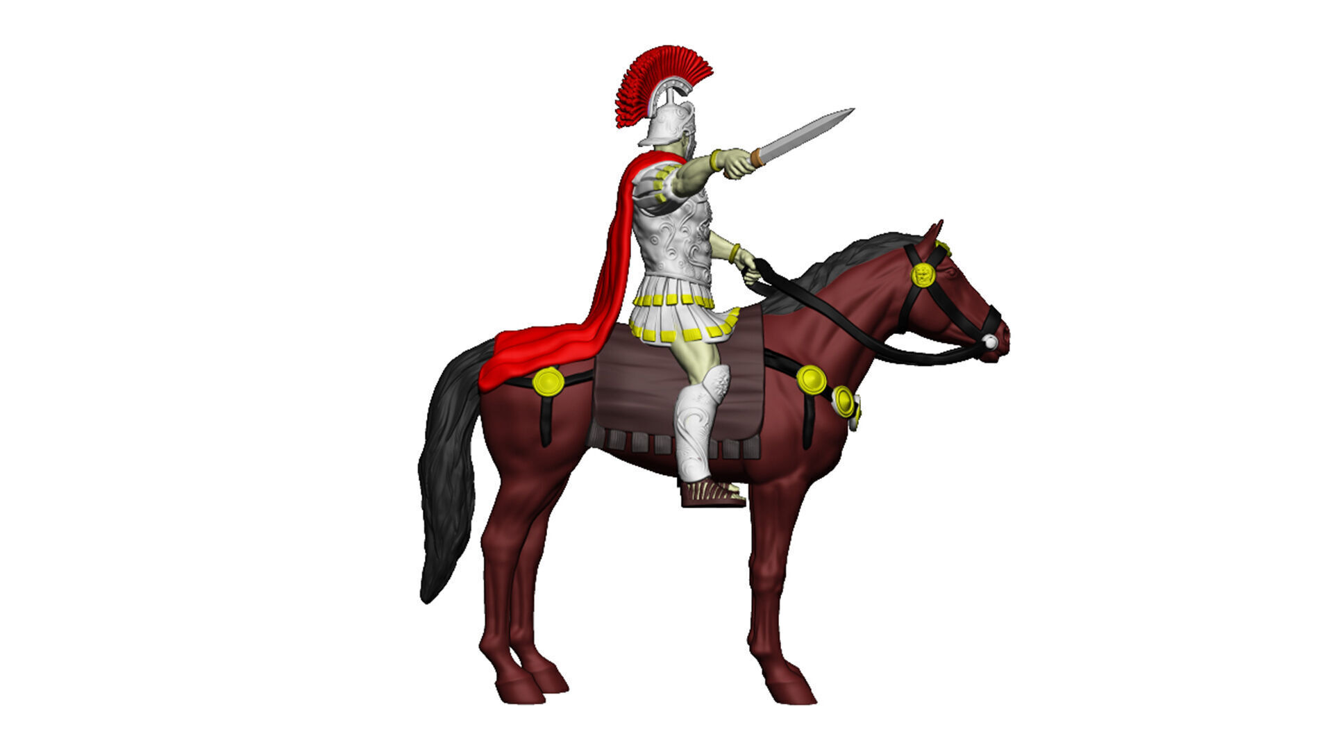 Roman cavalry Legat Idol 3D print model_6