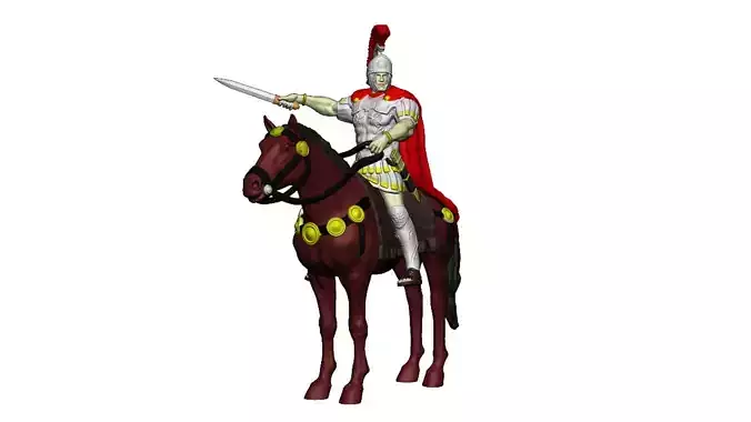 Roman cavalry Legat Idol 3D print model