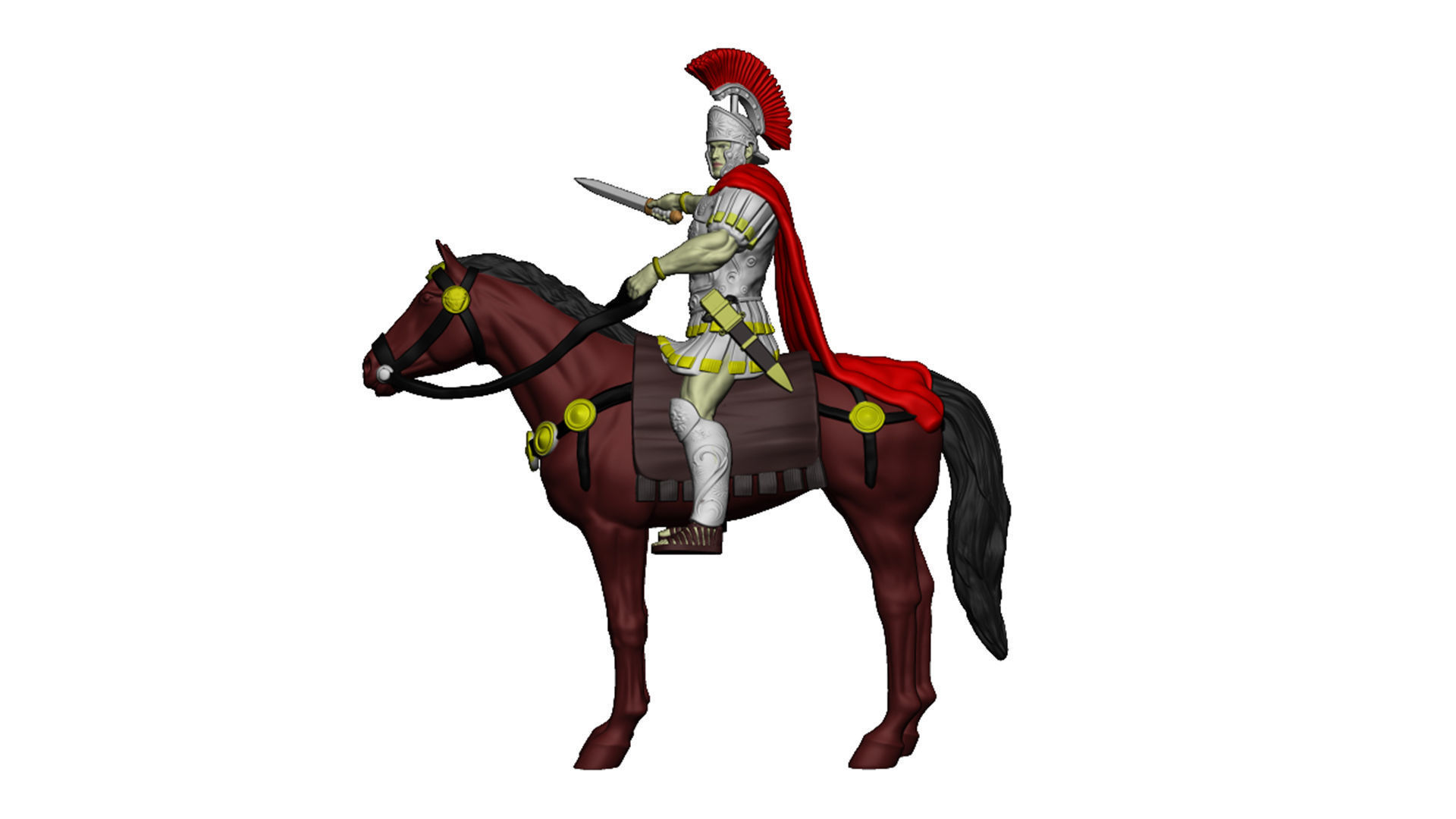 Roman cavalry Legat Idol 3D print model_7