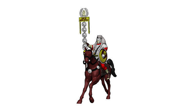 Roman cavalry signifer attack 3D print model