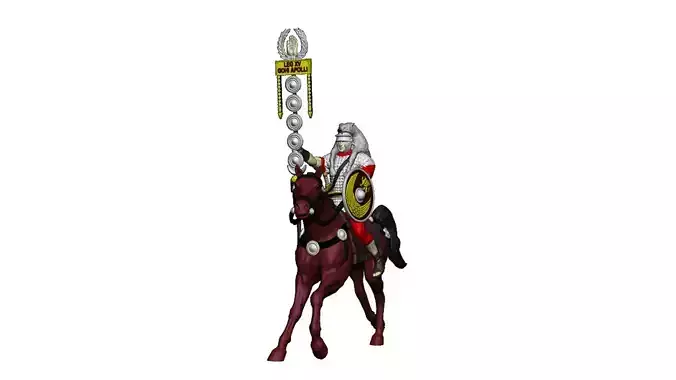 Roman cavalry signifer attack
