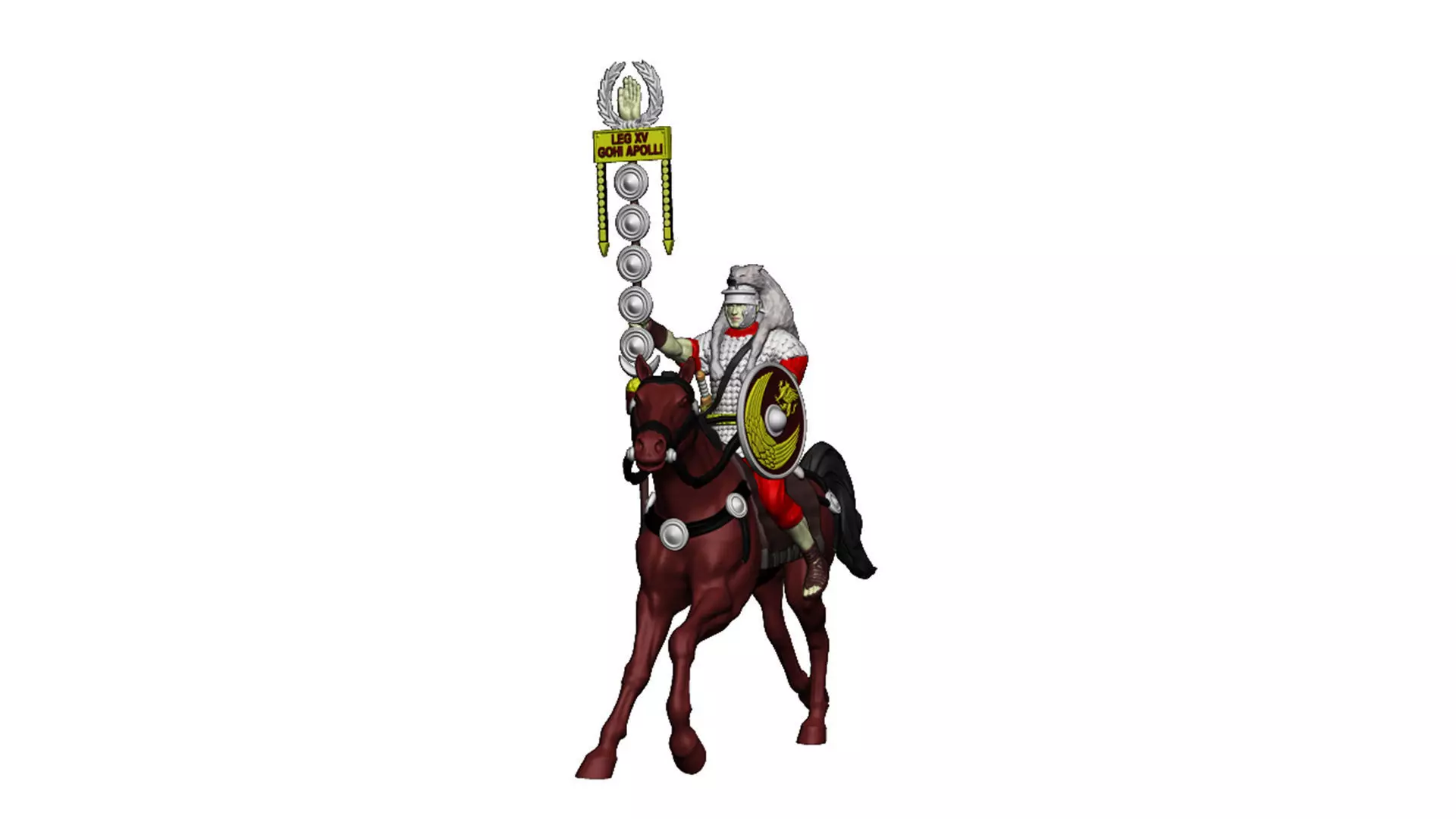 Roman cavalry signifer attack 3D print model