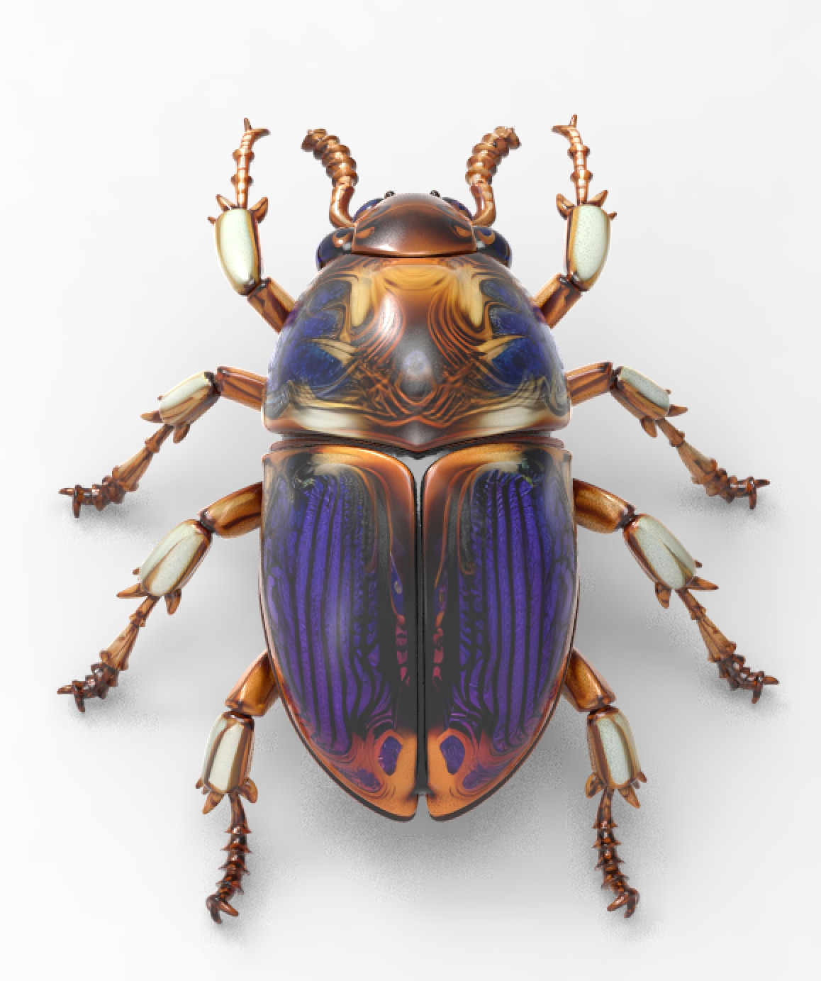 Cyber Art Beetle 3D model_3