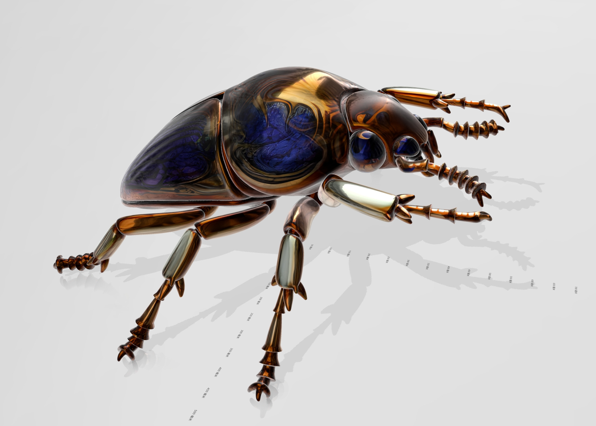 Cyber Art Beetle 3D model_2