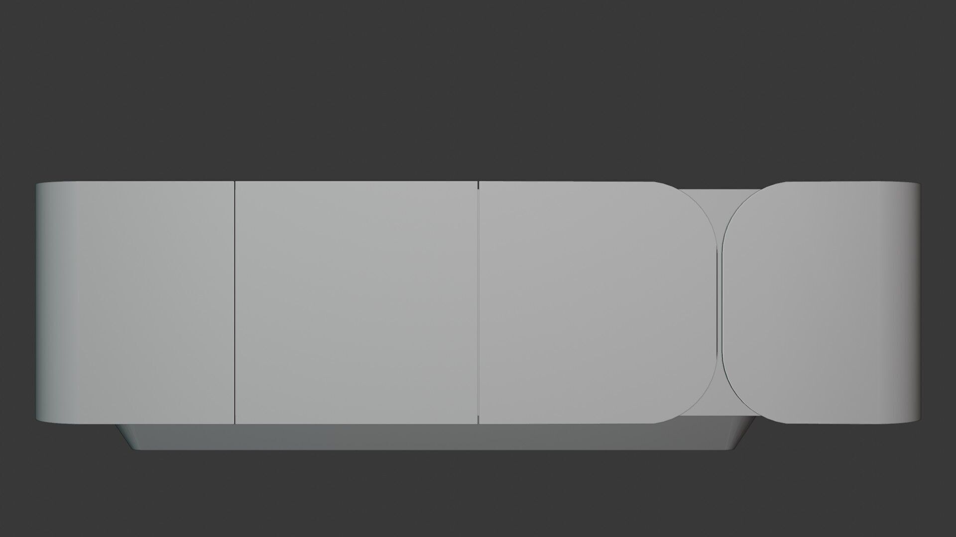 Modern Cabinet Curved Low-poly 3D model_18