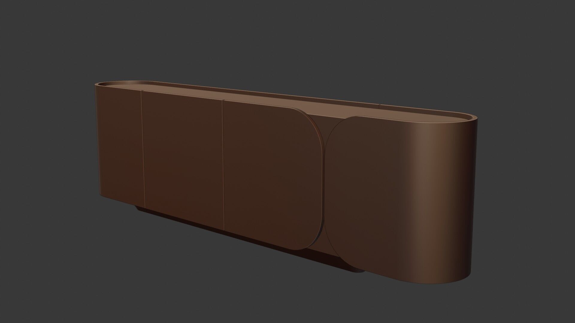 Modern Cabinet Curved Low-poly 3D model_13