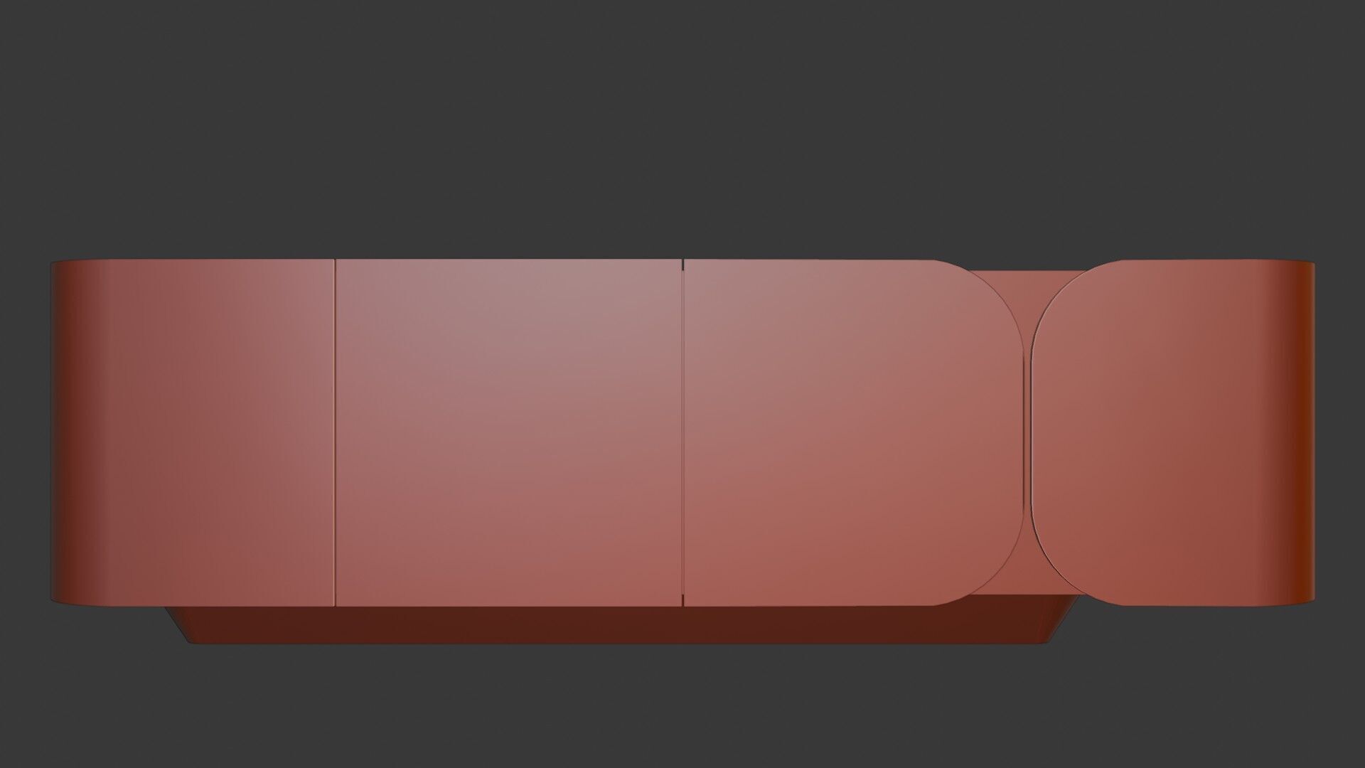 Modern Cabinet Curved Low-poly 3D model_22