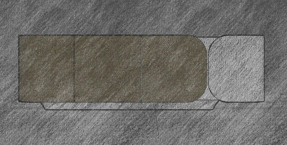 Modern Cabinet Curved Low-poly 3D model_29