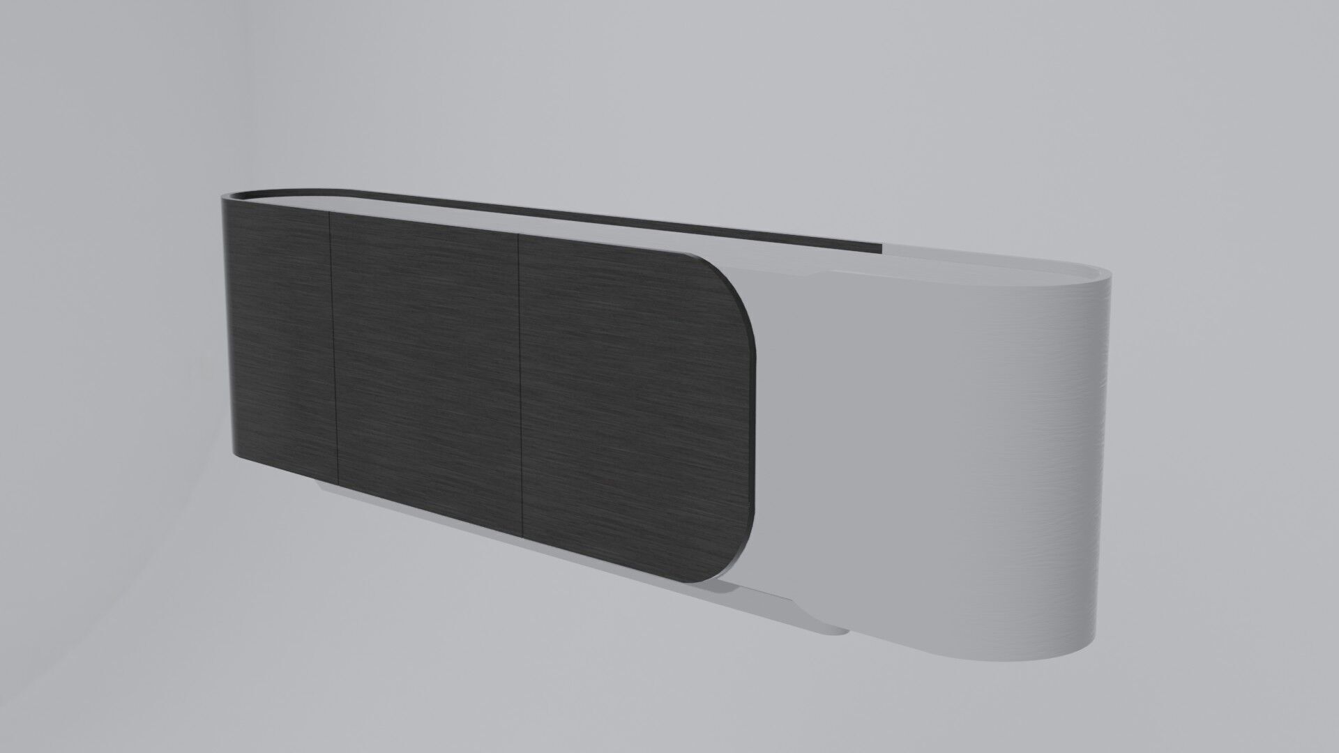 Modern Cabinet Curved Low-poly 3D model_16