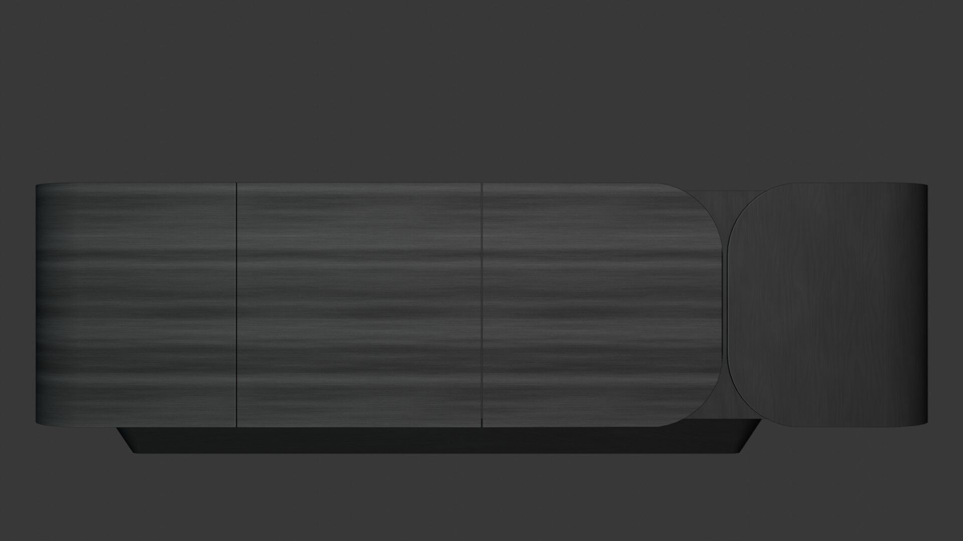 Modern Cabinet Curved Low-poly 3D model_20