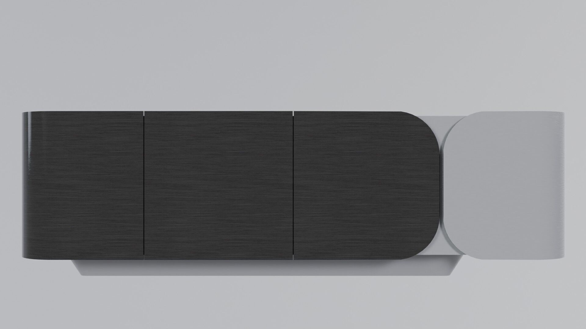 Modern Cabinet Curved Low-poly 3D model_27