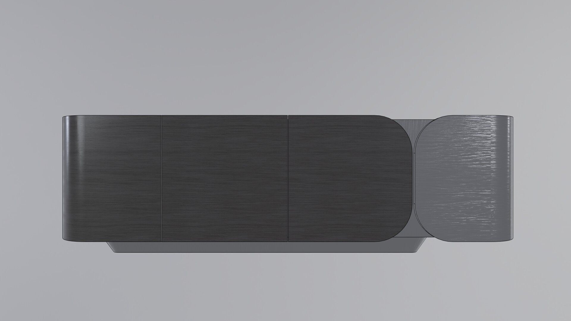 Modern Cabinet Curved Low-poly 3D model_5