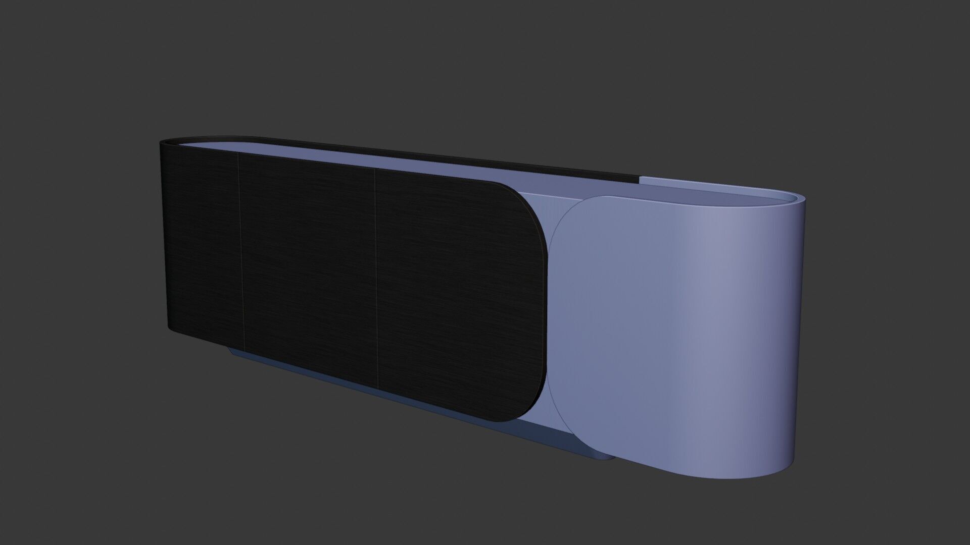 Modern Cabinet Curved Low-poly 3D model_10
