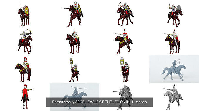 Roman cavalry SPQR - EAGLE OF THE LEGION II  3D Model Collection