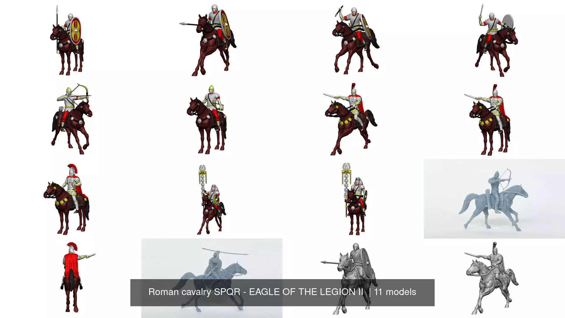 Roman cavalry SPQR - EAGLE OF THE LEGION II  3D Model Collection_0