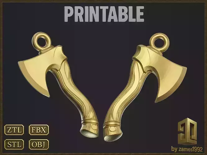 Stylized Axe jewelry design