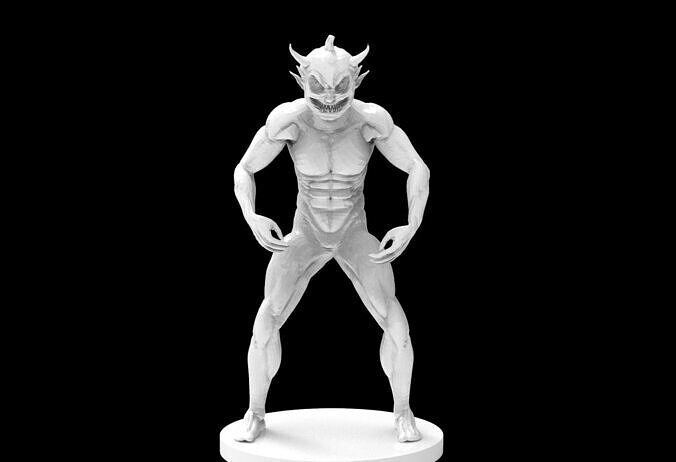 Pumpkin Demon Low-poly 3D print model