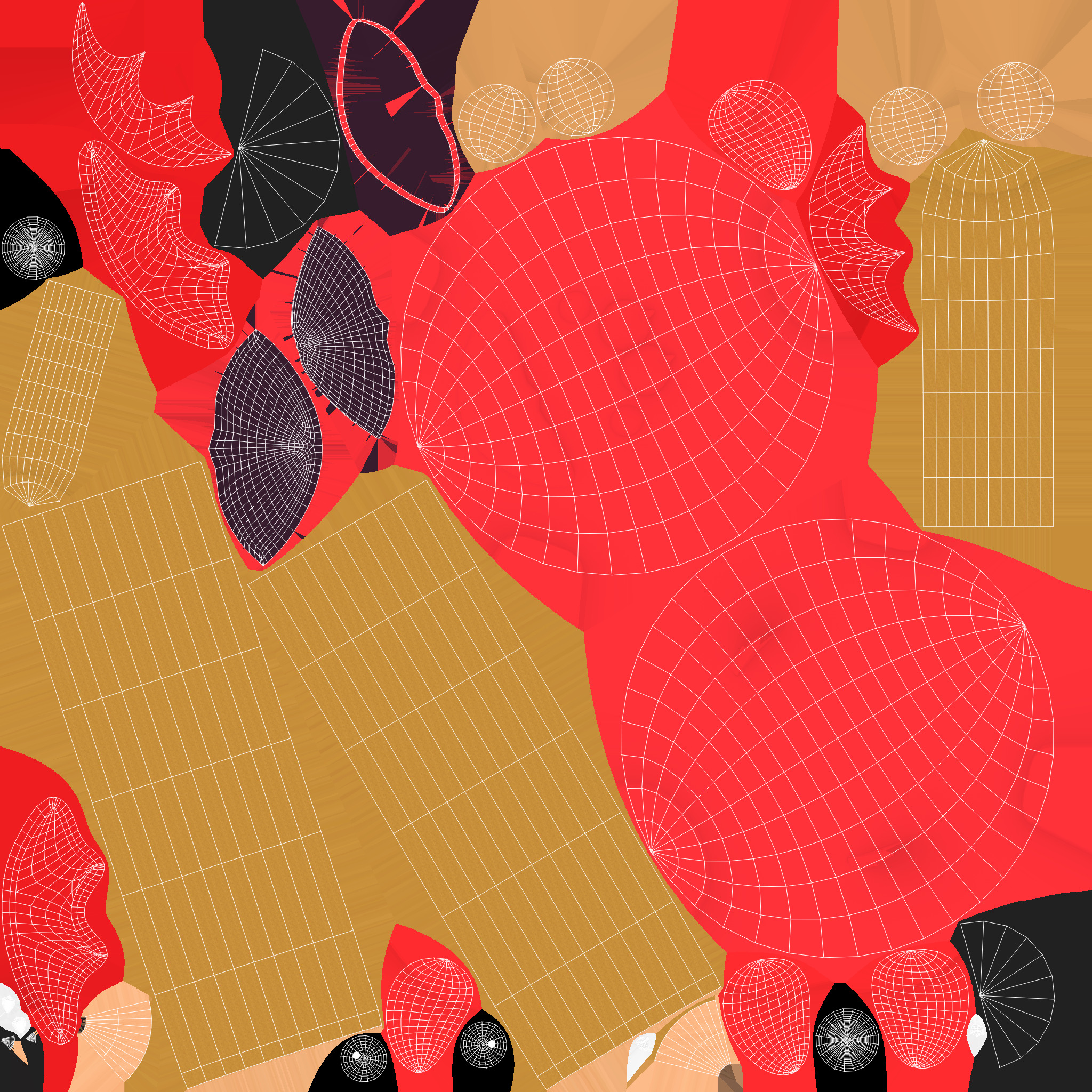 Pencil Devil school supplies Low-poly 3D model_11