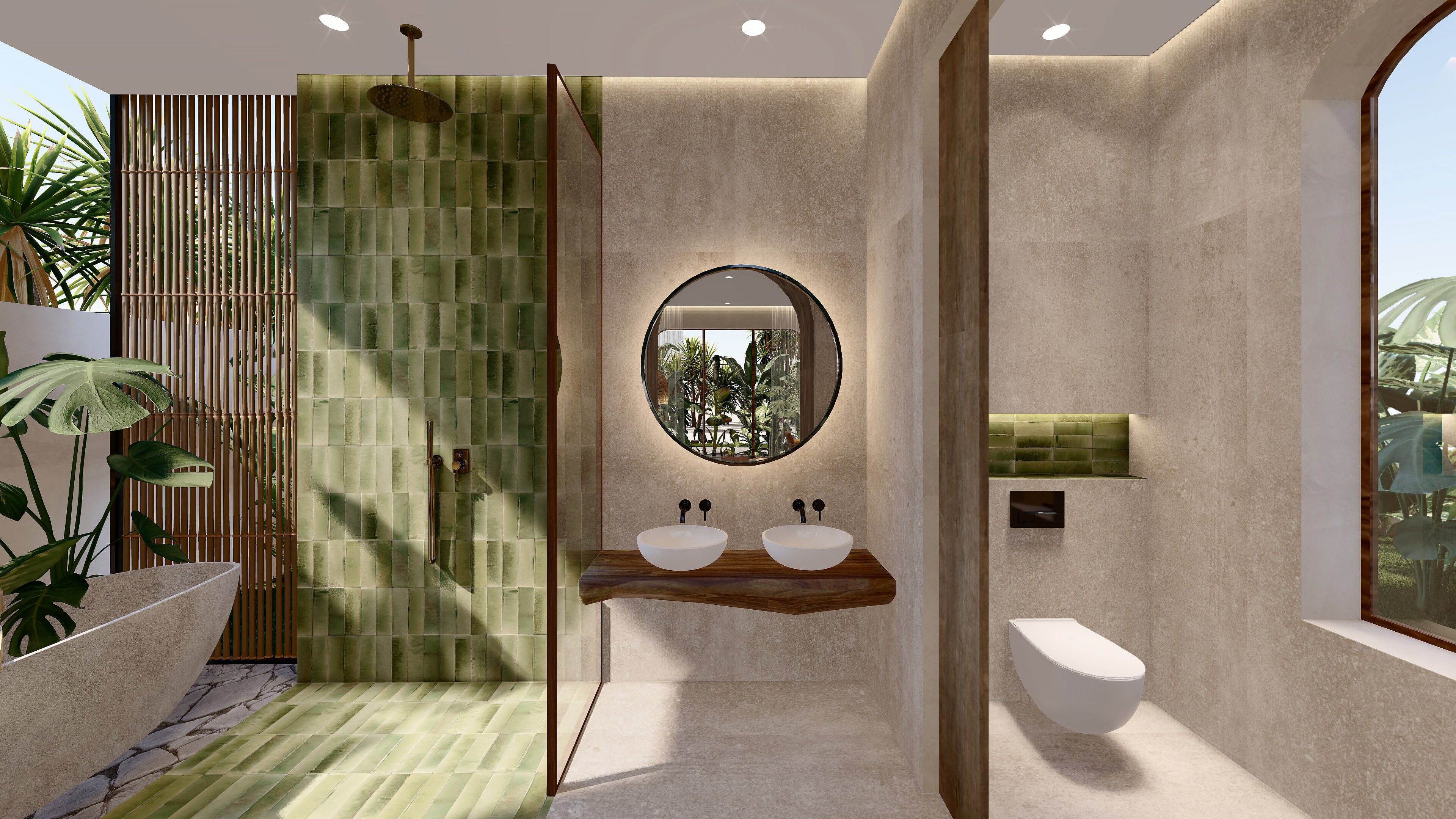 Wabi sabi style modern vacation apartement sketchup design 3D model_4