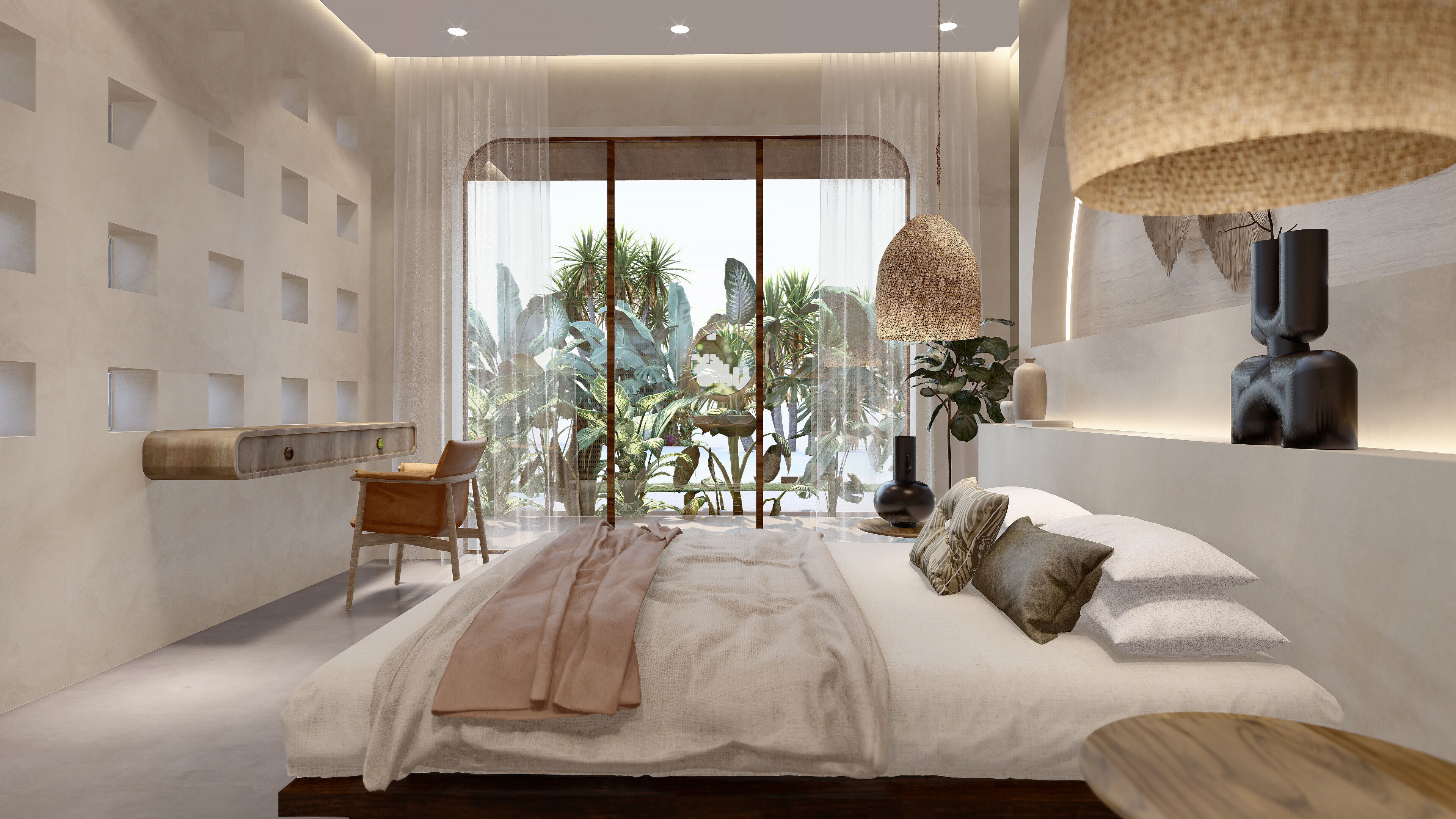 Wabi sabi style modern vacation apartement sketchup design 3D model_3